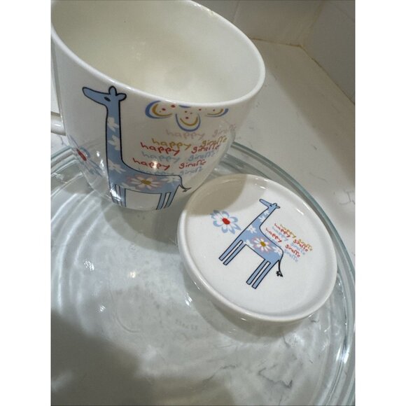 Happy Giraffe Coffee Mug With Lid/ Top Made in China - Picture 9 of 14
